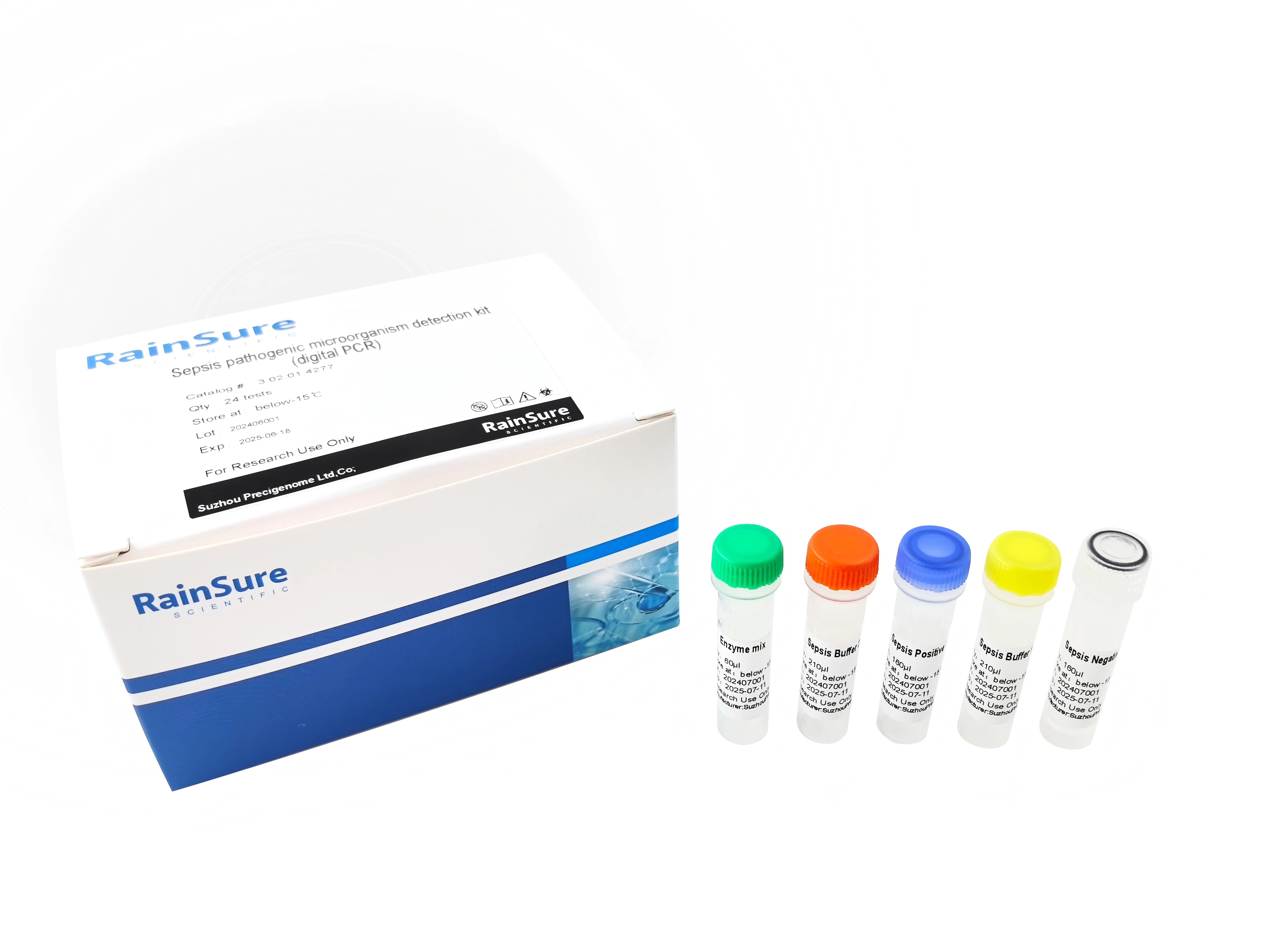 Kit de detección de microorganismo patógeno de la sepsis científica (PCR digital): diagnóstico avanzado para la detección de sepsis
